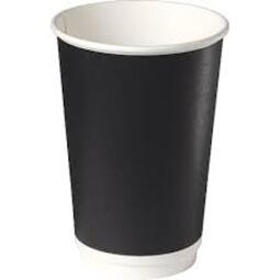Double Wall Cup Matt Black 120Z (Case 500)