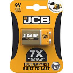 JCB Super Alkaline Batteries Size 9V (Case 10 Packs)