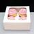 Cupcake Box & Inserts 4 Cavity White 180x180x77MM (Case 25)