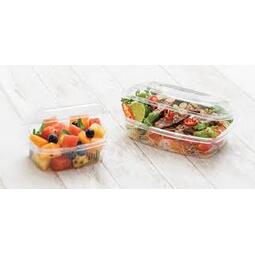 Hinged Rectangular Tub Clear 600ML (Case 400)