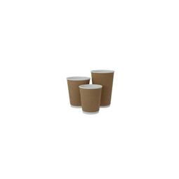 Ripple Double Wall Cup Kraft 16OZ (Case 500)