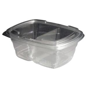 Oval Salad Bowl with Lid Two Compartment 750ML (Case 1500)