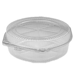 Round Hinged Container Meringue Clear 8" (Case 76)