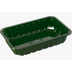Single Cavity Food Produce Tray Green 225x135x35MM (Case 780)