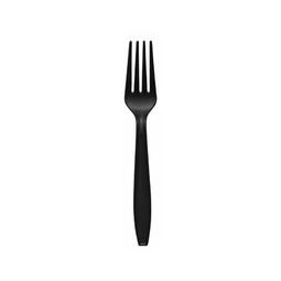 Reusable Plastic Fork Black (Case 1000)