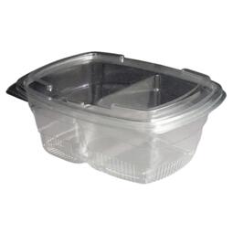 Oval Salad Bowl with Lid Two Compartment 750ML (Case 1500)