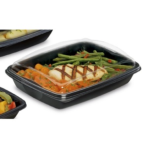 Produce Tray Base and Lid Black 500ML (Case 360)
