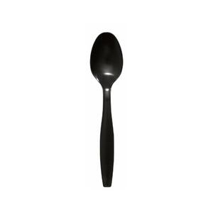 Reusable Plastic Teaspoon Black (Case 1000)