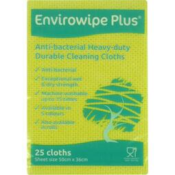 Eco Tech Envirowipe Anti Bacterial Compostable Cleaning Cloth Yellow (Pack 50)
