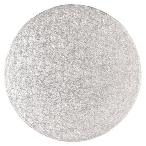 Cake Drum Round 12MM Thick Silver 8" (Case 5)