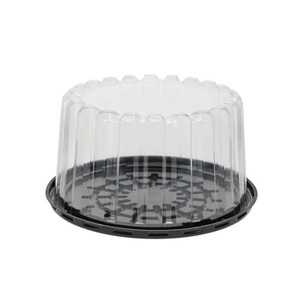 Round Cake Container Black Base & Clear Lid 60MM (Case 150)