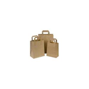Kraft Paper Carrier Bag with Handle Large 10x15x12" (Case 250)