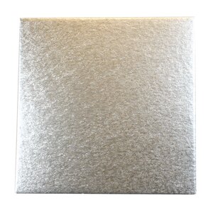 Cake Drum Square 12MM Thick Silver 10" (Case 5)