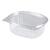 Oval Hinged Lid Container Clear 250ML (Case 600)