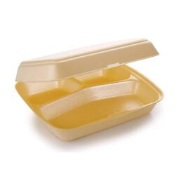 Meal Box IP4 3 Compartment Yellow (Case 200)