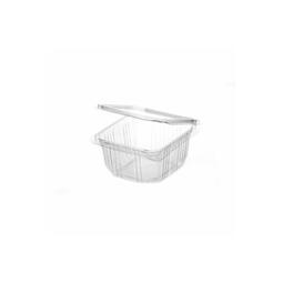Hinged Rectangular Tub Clear 370ML (Case 600)