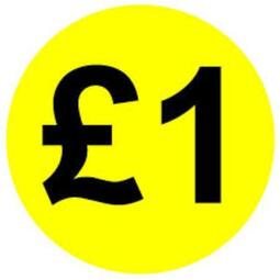 Round Coloured Labels Yellow 50MM