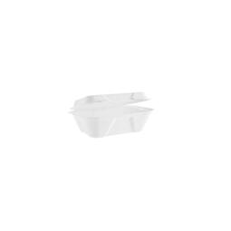 Bagasse Clamshell Rectangle White 7x5" (Case 500)