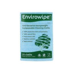 Eco Tech Envirowipe Anti Bacterial Compostable Cleaning Cloth Blue (Pack 50)