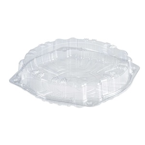 Round Hinged Cake Container Clear 235x50MM (Case 270)