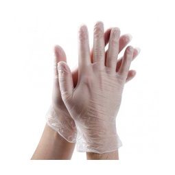 Powdered Vinyl Gloves Clear Medium (Case 100)