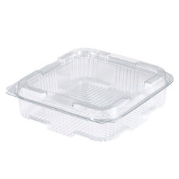 Shallow Hinged Salad Container Clear 375ML (Case 600)