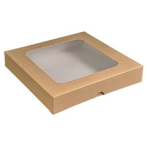 Kraft Window Cake Box 8x8x2" (Case 175)