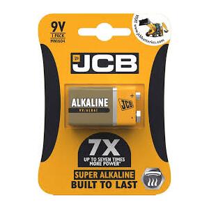 JCB Super Alkaline Batteries Size 9V (Case 10 Packs)