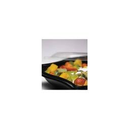 Wave Salad Container Base Black 750ML (Case 400)