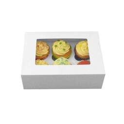 Cupcake Box & Inserts 6 Cavity 242x165x75MM (Case 25)