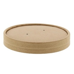 Kraft PE Lined Soup Container Lid 26-32OZ (Case 500)