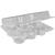Butterfly Cake Hinged Tray Clear 287x198x65MM (Case 375)