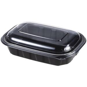Microwavable Tray Base Black 700ML 215x150x36MM (Case 500)