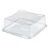 Square Hinged Cake Container Clear 180x80MM (Case 220)