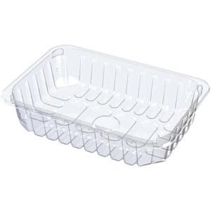Single Cavity Food Produce Tray Clear 221x131x45MM (Case 450)