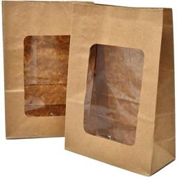 Kraft Window Donut Bag Brown 150x75x220MM (Case 250)