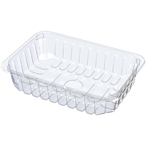 Single Cavity Food Produce Tray Shallow Clear 220x170x38MM (Case 384)