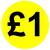 Round Coloured Labels Yellow 50MM