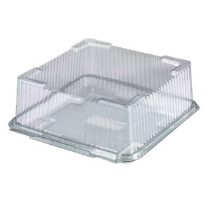 Square Hinged Cake Container Clear 220x220x100MM (Case130)
