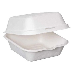 Bagasse Clamshell HP5 White 8x8" (Case 500)