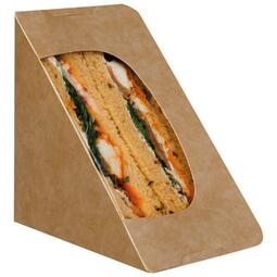 Self-Seal Sandwich Wedge Kraft 125.5x75/65x125.5MM (Case 500)