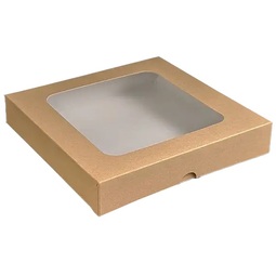 Kraft Window Cake Box 8x8x1.5" (Case 200)