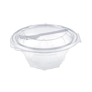 Hinged Salad Bowl Clear 500ML 125x60MM (Case 360)