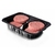 Burger Tray 4 Cavity Black 239x167MM (Case 400)