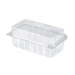 Rectangular Hinged Lid Container Clear 180x90x80MM (Case 420)