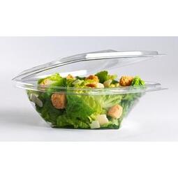 Oval Hinged Lid Container Clear2000ML (Case 600)