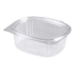 Oval Hinged Lid Container Clear 250ML (Case 600)