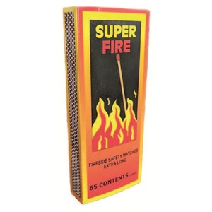 Super Fire Extra Long Matches Box 65 (Case 12)