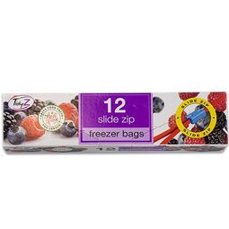 TidyZ Slide Zip Freezer Bags 22x22CM Pack 12 (Case 36 Packs)