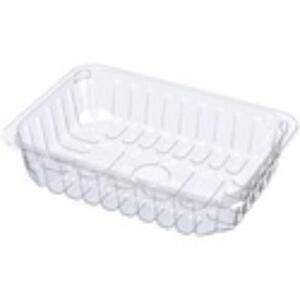 Single Cavity Food Produce Tray Clear 220x170x50MM (Case 416)